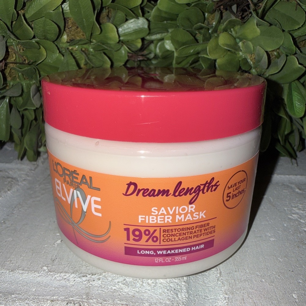 L'Oréal Paris Elvive Dream Lengths Savior Fiber Hair Mask with Collagen 12 fl oz